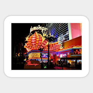 Flamingo Las Vegas Hotel Neon Lights America Sticker